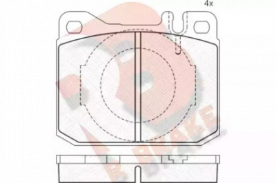 R BRAKE rb0511 -  Комплект тормозных колодок, дисковый тормоз